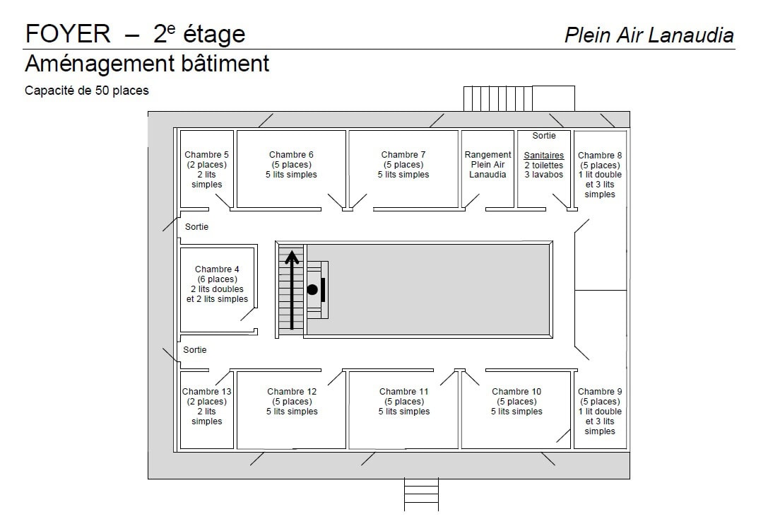 Le Foyer - Plan 2e étage